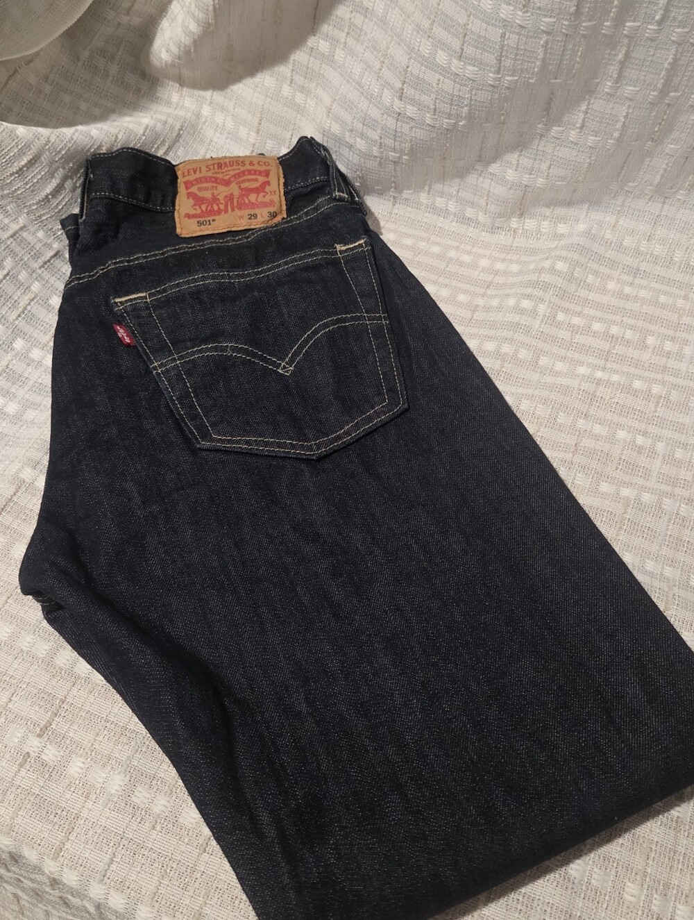 Levi's 501 29 X30  Men's Dark Indigo Straight Jeans